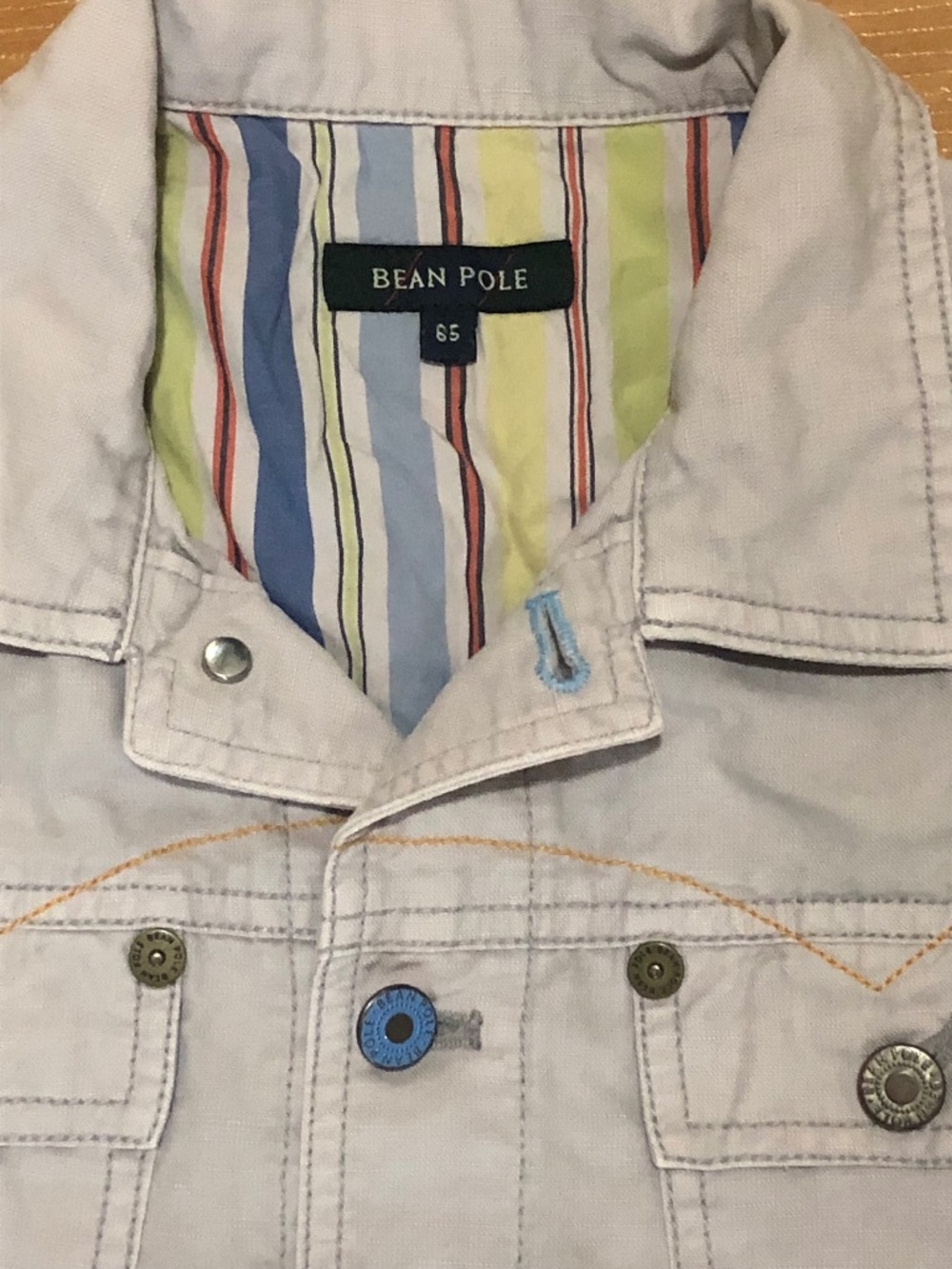 Bean Pole 65 Kids 4T Jacket light tan denim cotton